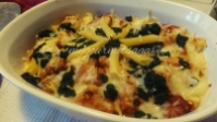Cheesy Spinach & Potato Baked Penne Casserole
