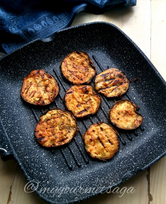 Aubergine Spiced & Grilled Discs